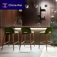 Contemporary bar chair MARGARETindoorfabricleather