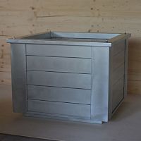 Zinc Versailles planter BAC  LAMESsquarefor public spaceoutdoor