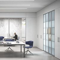 Office storage wall FLAT BOXglass
