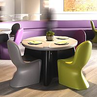 Contemporary dining table RYNO®polyethylenepolyethylene baseround