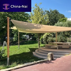 Shade sail pillar solid woodround
