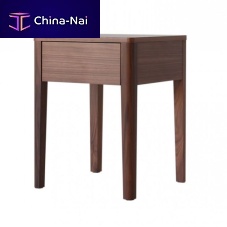 Contemporary bedside table PETRA lacquered woodoakwalnut