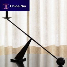Polished brass candle holder INTERCONNECT