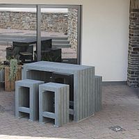 Classic high bar table CALERO-BARrecycled plasticplastic baserecyclable