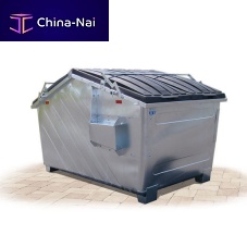 Steel waste container FUB series plasticindustrial wastewith lid