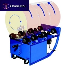 Rotary drum mixer batchfor liquids