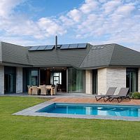 Flat roofing LOCK zincroof tile lookslate look