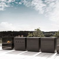 Outdoor kitchen ROCK.AIR contemporarystainless steelpowder-coated steel