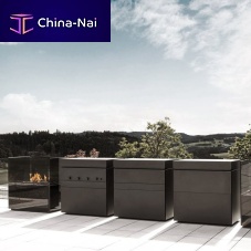 Outdoor kitchen ROCK.AIR contemporarystainless steelpowder-coated steel