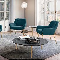 Contemporary lounge chair CITY DECfabricwoodenupholstered