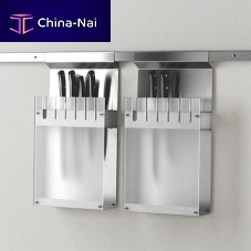 Stainless steel knife block