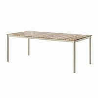 Contemporary table Mood Novateakmetal baserectangular