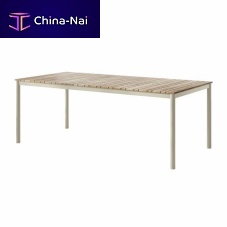 Contemporary table Mood Novateakmetal baserectangular