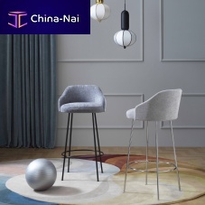 Contemporary bar chair ISABELLEindoorfabricpainted metal base