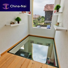 Prefab structural floor self-supportingglass