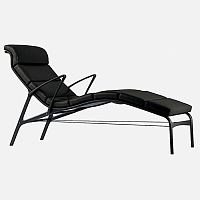 Contemporary chaise longue LONGFRAME SOFT / 415fabricleathersynthetic leather
