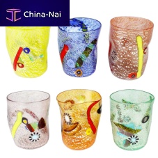 Wine glass FRUIT - MIX COLORScocktailblown glassMurano glass