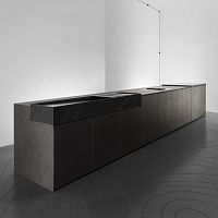 Contemporary kitchen M2wood veneerislandhidden