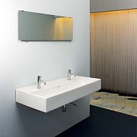 Wall-mounted washbasin GRAND KANALceramicwith adjustable mirrordouble
