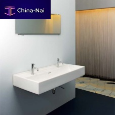 Wall-mounted washbasin GRAND KANALceramicwith adjustable mirrordouble
