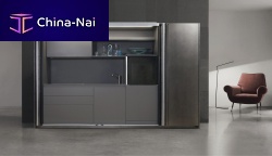 Contemporary kitchen SYSTEMmetalcompositehidden