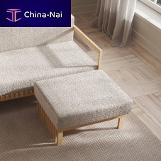 Scandinavian design ottoman EYJAfabricleatherrectangular