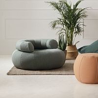 Contemporary pouf DON OUT SOFAfabricroundupholstered