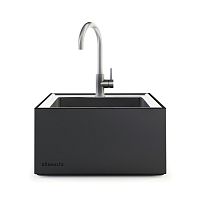 Single-bowl kitchen sink Xwithout drainboardstainless steelcountertop