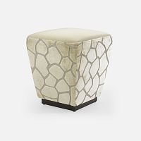 Contemporary pouf TEARfabricupholsteredbeige