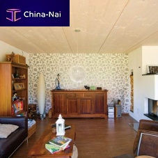 Glue-laminated wood deck slab for ceiling