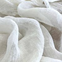 Plain sheer curtain fabric NUVOLINO linenwashablehome
