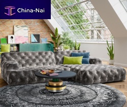 Modular sofa COCOA ISLANDChesterfieldfabricbrown
