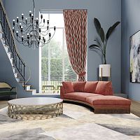 Modular sofa Da Vincisemicircularcontemporaryfabric