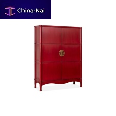 Classic bar cabinet ORIENTALlacquered woodwith hinged doorwith drawers