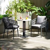 Contemporary table RETABLE woodenmarblestainless steel base