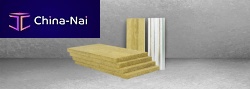 Thermal-acoustic insulation ROCKFLEXstone woolrigid panelfor curtain wall