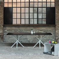 Contemporary table FIREvarnished aluminumrectangularcustom