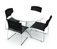 Contemporary dining table ZURICH steellaminatemetal base