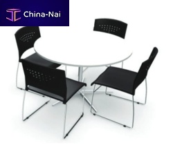 Contemporary dining table ZURICH steellaminatemetal base