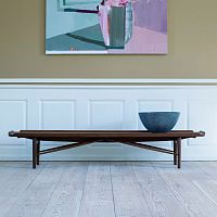 Scandinavian design bench COCKTAILoaksolid woodwalnut