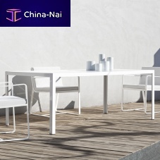 Contemporary table DATSglassporcelainlacquered aluminum base