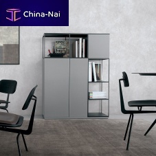 High sideboard ATELIER contemporaryoakpowder-coated steel