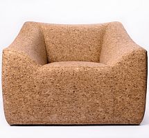Contemporary armchair BLOCKcorkcorkwith armrests