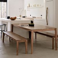 Contemporary bench Bokoakteakwithout backrest