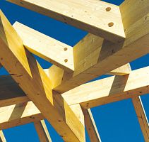 Solid wooden truss KVH®for carportcommercial