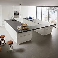 Contemporary kitchen NEW NICE 2.0glassstainless steelisland