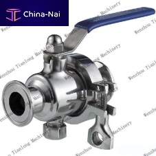 Ball valve manualfor controlfor liquid food products and beverages