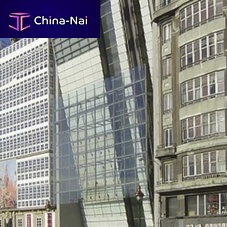 Stainless steel solar shading FUNDACION CAIXA GALICIA, LA CORUNA - SPAINfor facadevertical