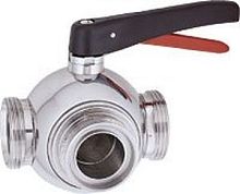 Ball valve manualfor liquid food products and beverages3-way