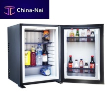 Compact minibar PUREwith hinged doorwith built-in lightfor hotel